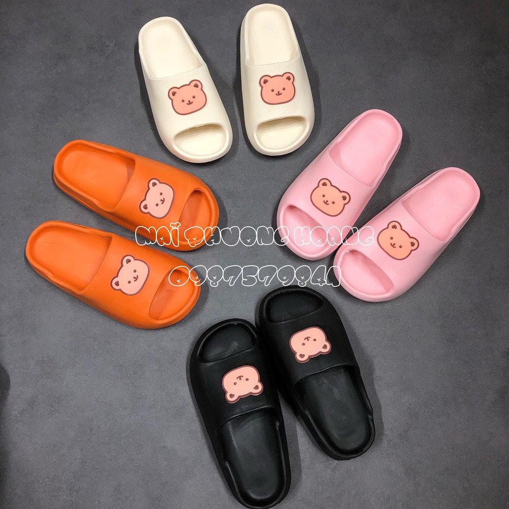 Dép bánh mì Gấu cute siêu nhẹ chống trượt hottrend 2021. M01
