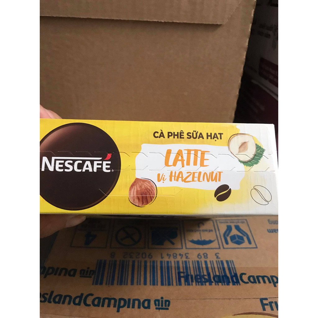 Nescafe Cà Phê Sữa Hạt Latte Vị Hạt Phỉ. Hsd 2022