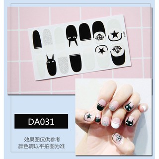 14 miếng decal dán trang trí móng tay