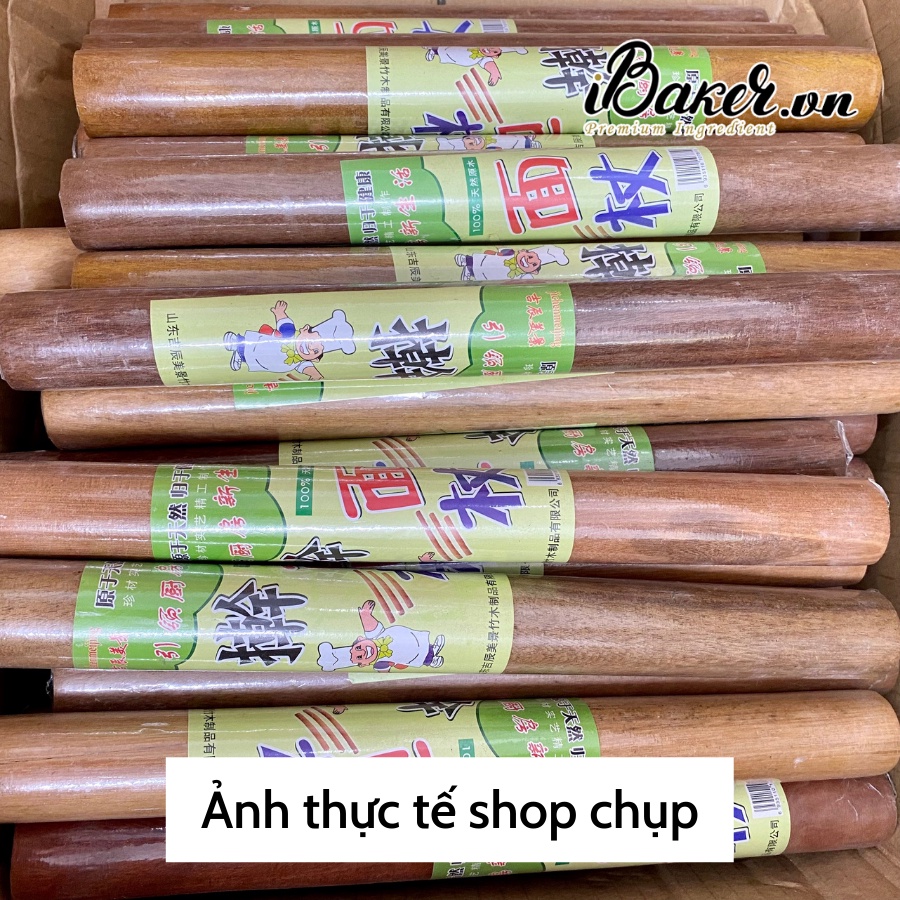 Cây cán bột/ cây lăn bột gỗ không tay cầm - Dài 28cm
