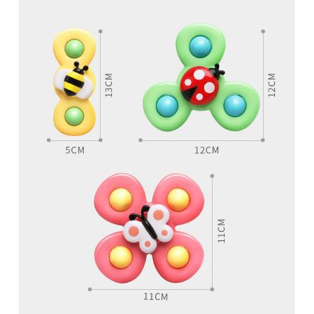 [Có bảo hành] Set 3 Đồ Chơi Con Quay Spinner Dán Tường Phát Nhạc Cho Bé - Timikid