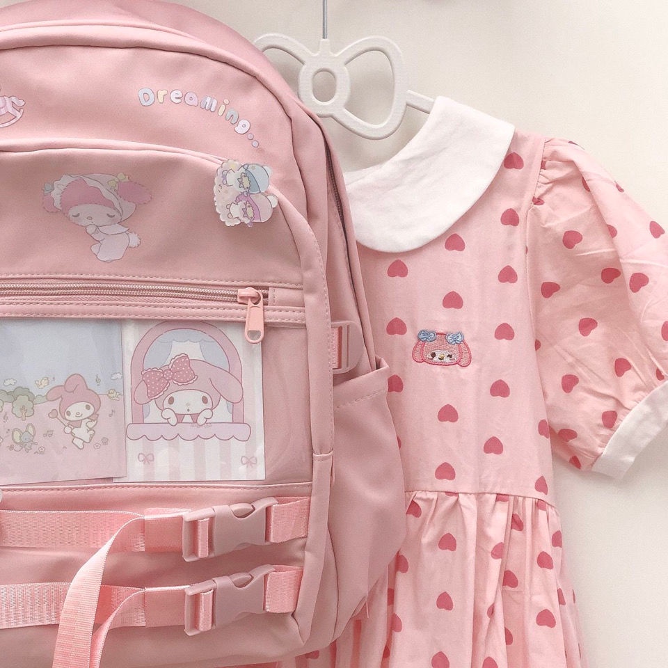 Balo Đi Học Sức Chứa Lớn Hình Cinnamoroll Dễ Thương Phong Cách Nhật Bản Cho Nữ Sinh Trung Học