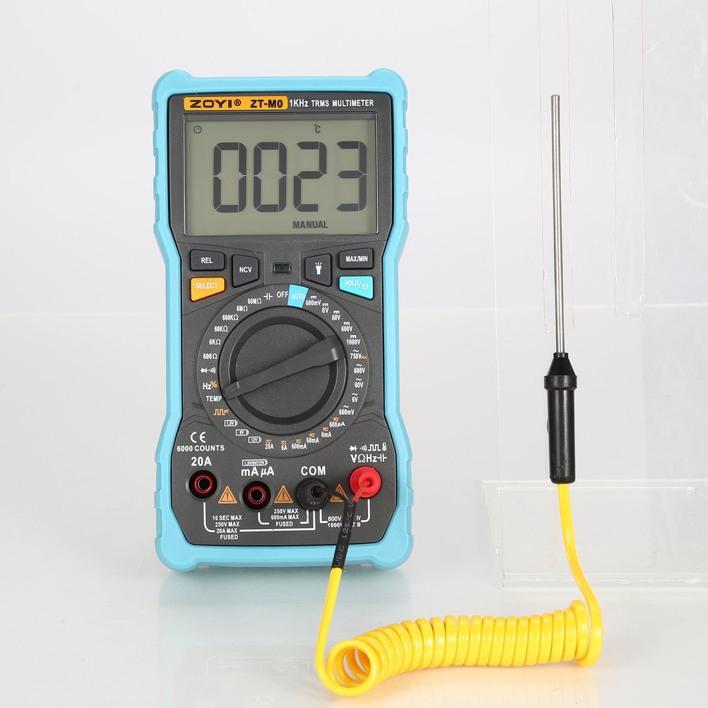 Đồng Hồ Đo Điện Vạn Năng Tự Động Zotek Zoyi Zt-M0, Đo Điện, Đo Nhiệt Độ Bh 12 Tháng