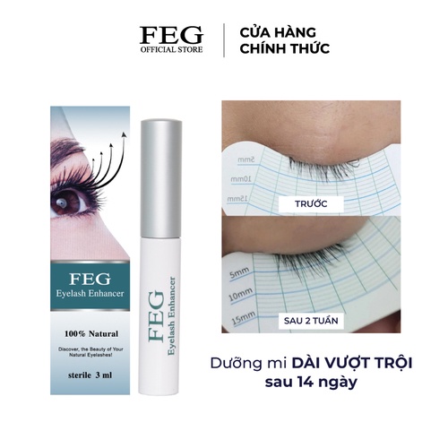 Dưỡng mi xanh FEG  Dưỡng mi dài dày cong với chiết xuất tự nhiên_3ml