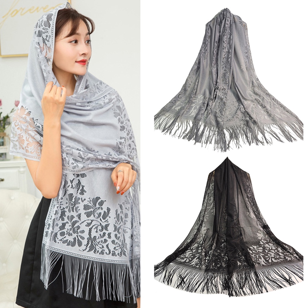 Khăn Choàng Ren Hoa Xinh Xắn Cho Nữ