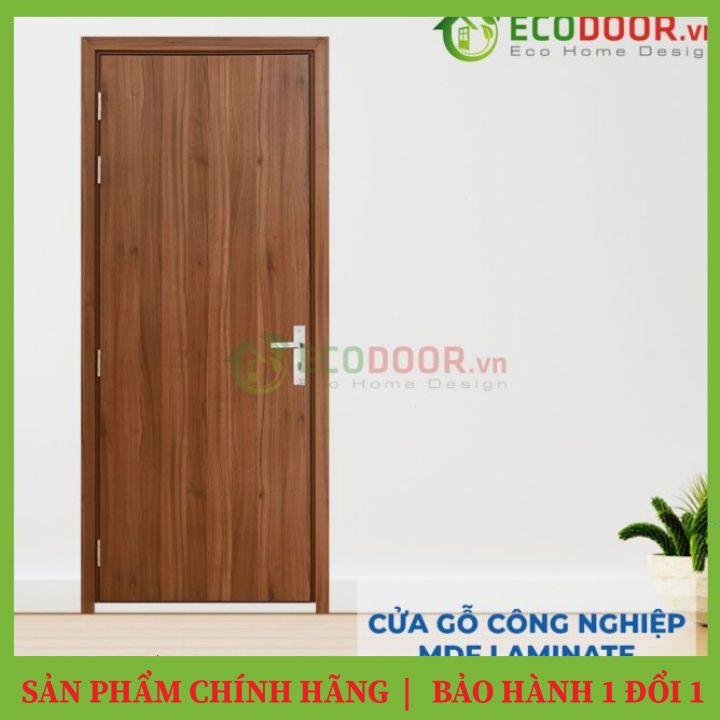 1M2 CỬA GỖ MDF LAMINATE P1 VAN DOC-ECD(Bao Gồm: Khung, Cánh, Nẹp)  - Ecodoor