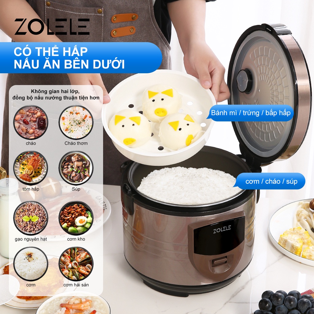 Nồi cơm điện đa năng zolele ZB501 - dung tích 3L