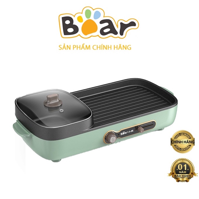 Bếp Lẩu Nướng Đa Năng 2in1 BEAR DKL-C15G1 Cho Gia Đình - BẢO HÀNH CHÍNH HÃNG