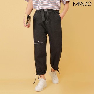 Quần jean baggy nam form dáng rộng quần bò nam Hàn Quốc thời trang Mando - QJN006