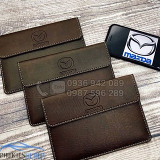 Bóp ví da đựng giấy tờ đăng kiểm xe hơi xe ô tô tiền bạc thẻ ngân hàng cho nam và nữ