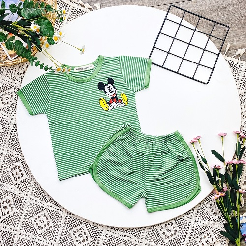 [BÉ 8-30KG] Bộ cộc minkymom bé trai bé gái in mickey vải thun lạnh shop unibaby CSMC
