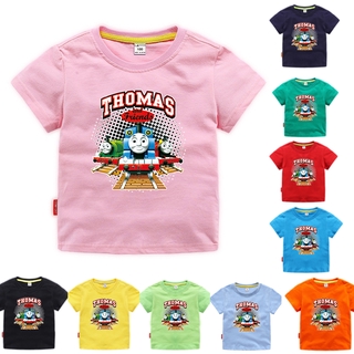 Áo thun tay ngắn cổ tròn in hình Thomas and Friends cho bé trai