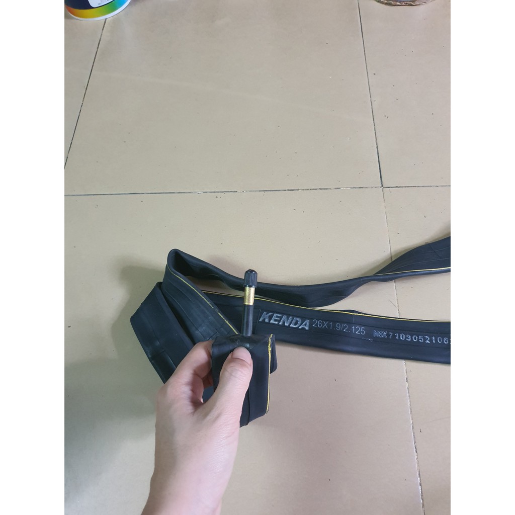 Săm xe đạp địa hình cỡ 26x1.95/2.125 và 24×1.95/2.125 van gạo/van xe máy dài 48L chính hãng KENDA/ SAO VÀNG