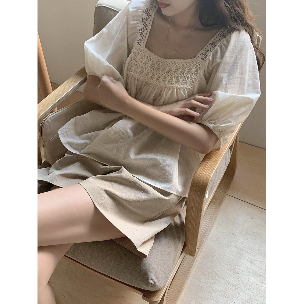 Set Ren Phối Be Hàn Mix Quần Tacta Cực Chất Bộ Ren Nữ Cap Cấp Full Size S M L | BigBuy360 - bigbuy360.vn