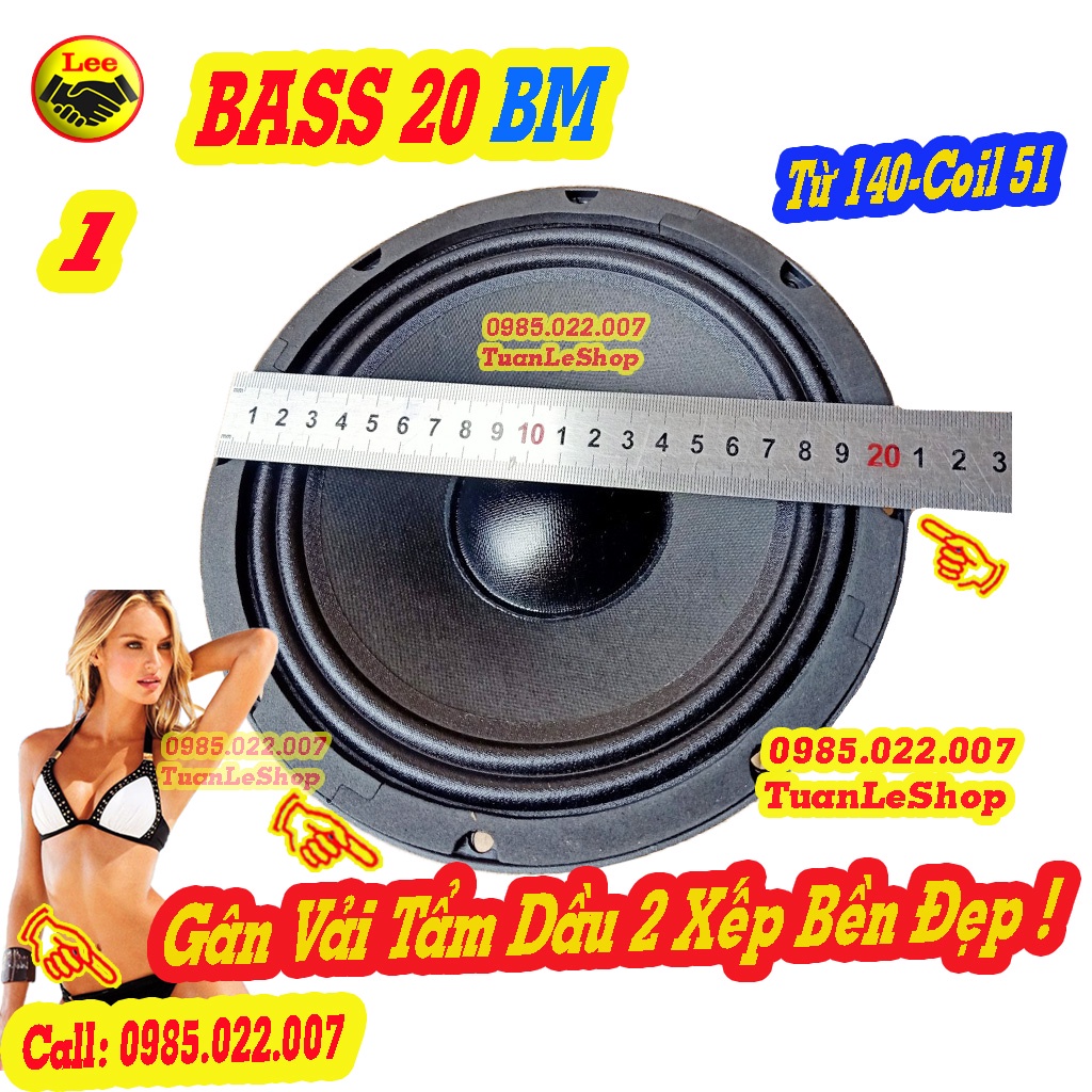 LOA BASS 2 TẤC - 01 CẶP LOA BASS 20 BM TỪ 140 COIL 51 CAO CẤP HANG NHẬP KHẨU - GIÁ 1 ĐÔI