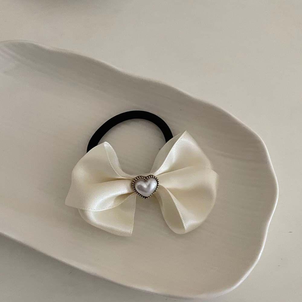 JARRED Dây Cột Tóc Đuôi Ngựa Bằng Satin Đính Nơ Phong Cách Hàn Quốc Thanh Lịch