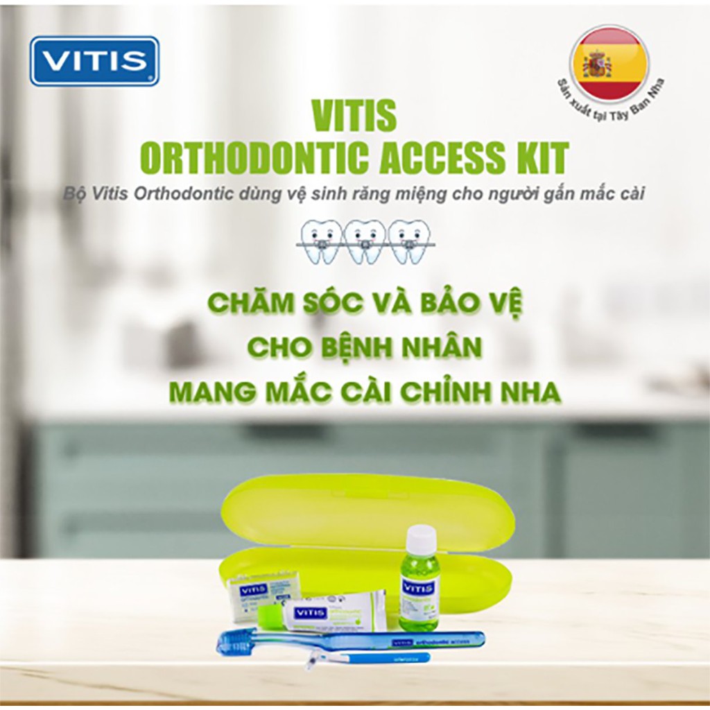 Bộ chăm sóc răng miệng chỉnh nha niềng răng VITIS ORTHODONTIC [dvcareshop]