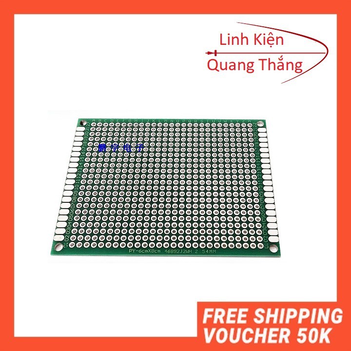 Phíp Đồng Đục Lỗ 1 Mặt PCB ( xanh )