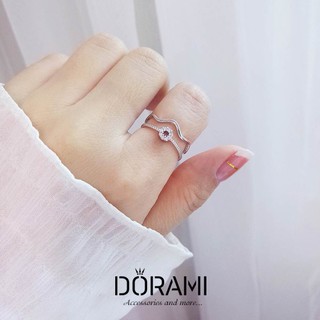 Nhẫn Nữ Sóng 2 Tầng Freesize