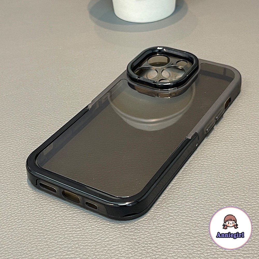 Ốp Điện Thoại TPU Mềm Trong Suốt Chống Trầy Có Giá Đỡ 2 Trong 1 Cho IPhone 13 12 11 Pro Max