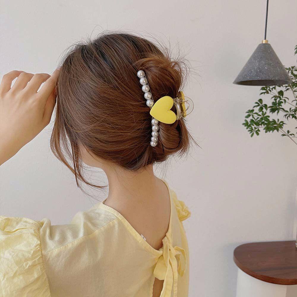 Kẹp Tóc Hình Trái Tim Lớn Dễ Thương Phong Cách Vintage WMES15H