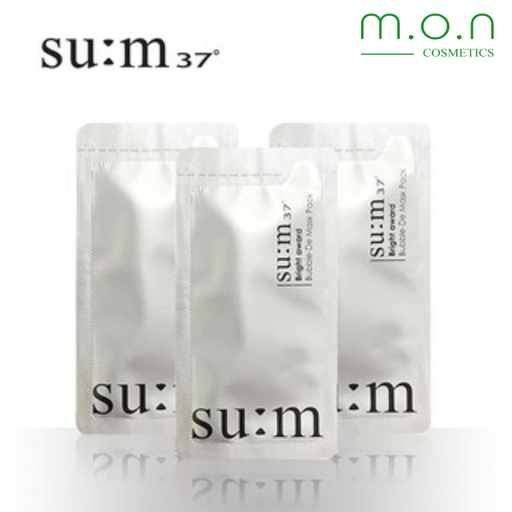 Mặt nạ sủi bọt Sum Bright Award 4,5ml/gói - Mặt nạ thải độc Sum 37 trắng và đen