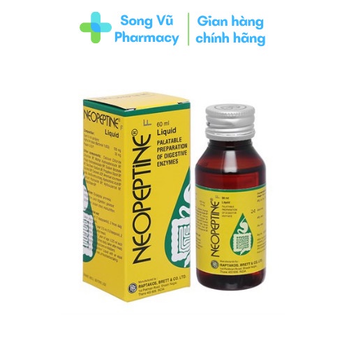 Sirô Neopeptine F Liquid - Hỗ trợ tăng cường tiêu hóa và hấp thu thức ăn 60ml