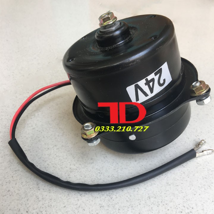 Mô tơ và lồng quạt dàn nóng ô tô M60 120W loại 24V - Vật Tư Điện Lạnh Ô Tô Thuận Dung