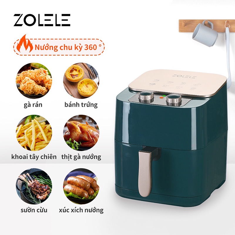 Nồi chiên không dầu ZOLELE đa năng cao cấp thiết kế mới 2022 6.5l