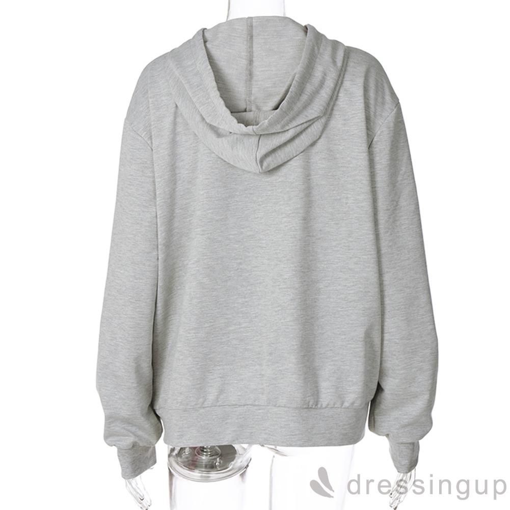 BUTTERFLY Áo Khoác Nữ Tay Dài Có Nón In Hình Bướm