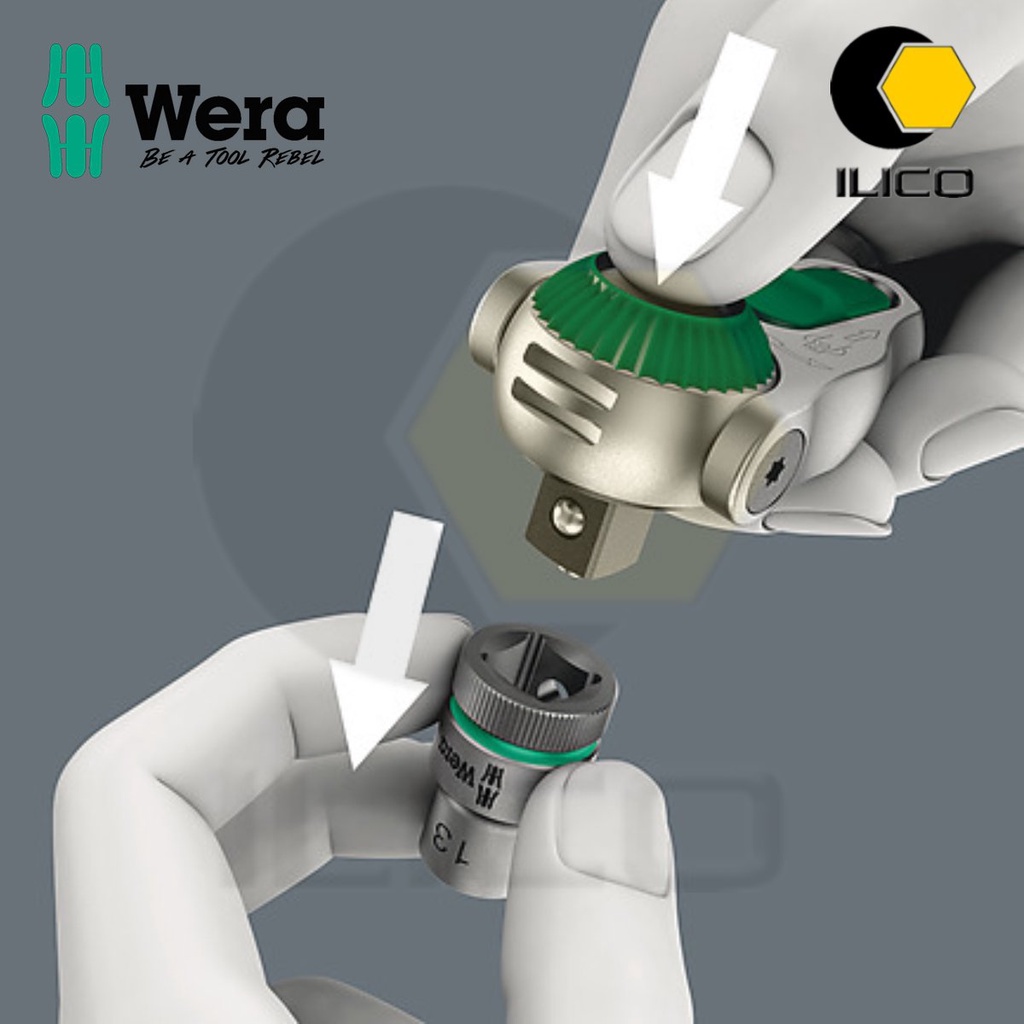 Cần Siết Tự Động 05003550001 Wera 3/8 " 8000 B Dài 215mm Zyklop Speed ​​Ratchet - ILICO