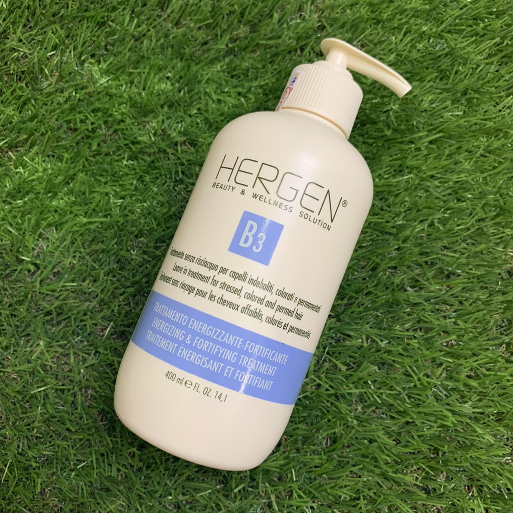 Mỡ dưỡng xả khô Hergen B3 Leave-in Treatment for stressed, colored and permed hair 400ml