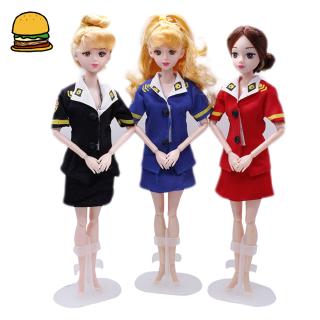 Simulate Red Stewardess Business Attire Set of Doll Dress for Girls Not Including Dolls