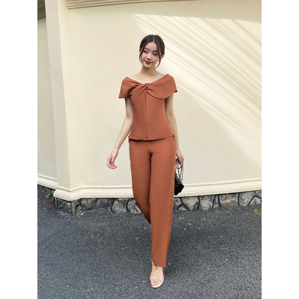 FEMEI Set quần ống suông áo kiểu CHERRY SET