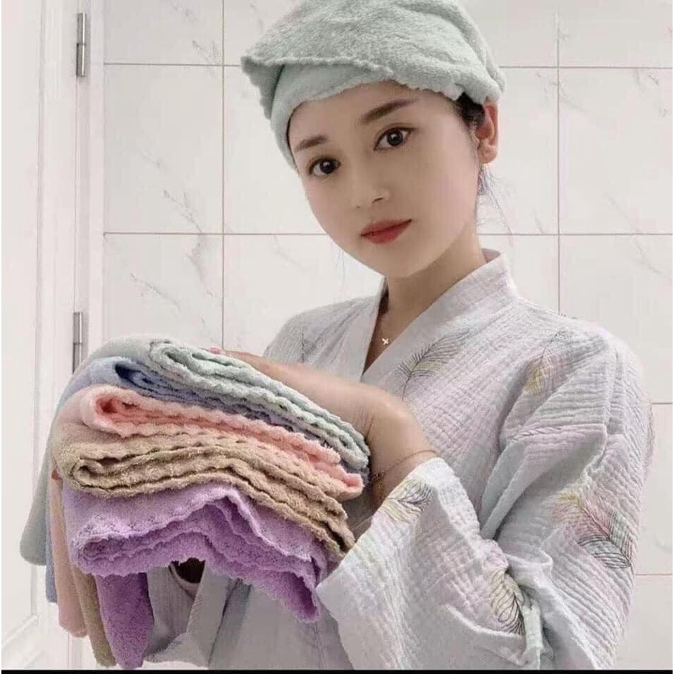 Sét 5 khăn mặt lông cừu hàn quốc kích thước 30x50cm siêu thấm hút