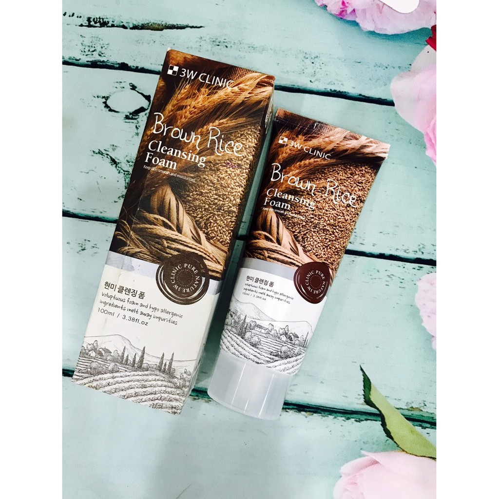 SỮA RỬA MẶT GẠO BROWN RICE ROAM CLEANSING - 3W CLINIC | BigBuy360 - bigbuy360.vn