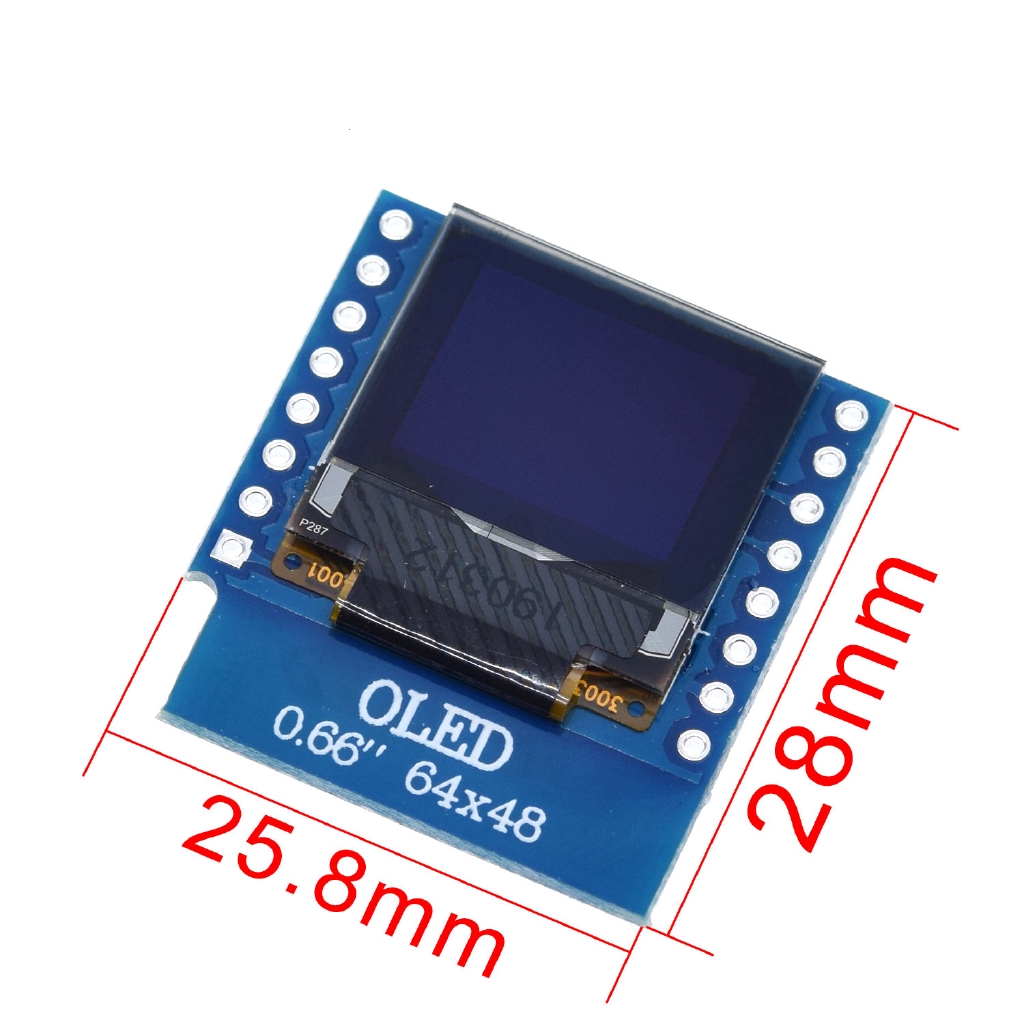 Mô Đun Màn Hình Oled 0.66 Inch Cho Wemos D1 Mini Esp32 Avr Stm32 64x48 0.66 "Oled | BigBuy360 - bigbuy360.vn