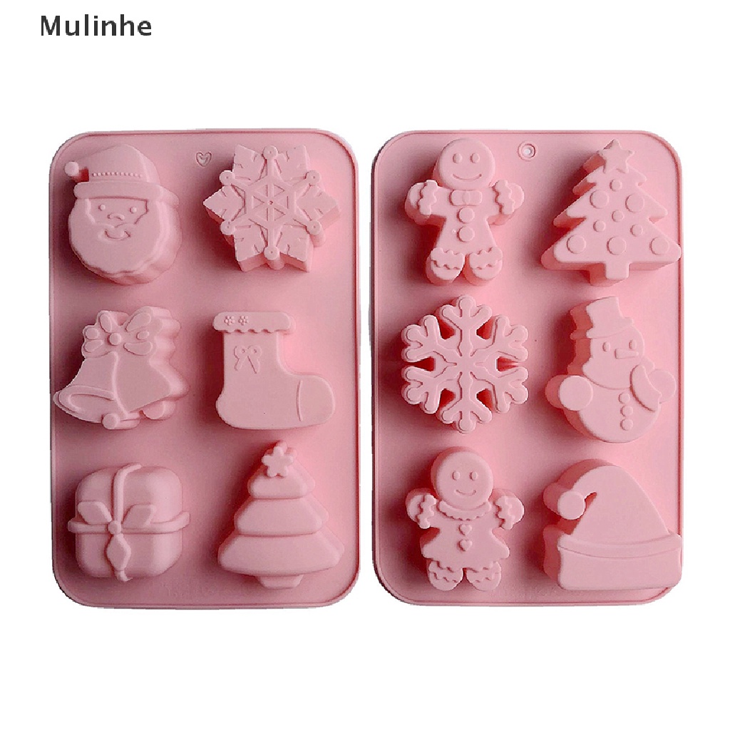 Khuôn silicone làm bánh xà phòng DIY tạo hình Giáng Sinh độc đáo