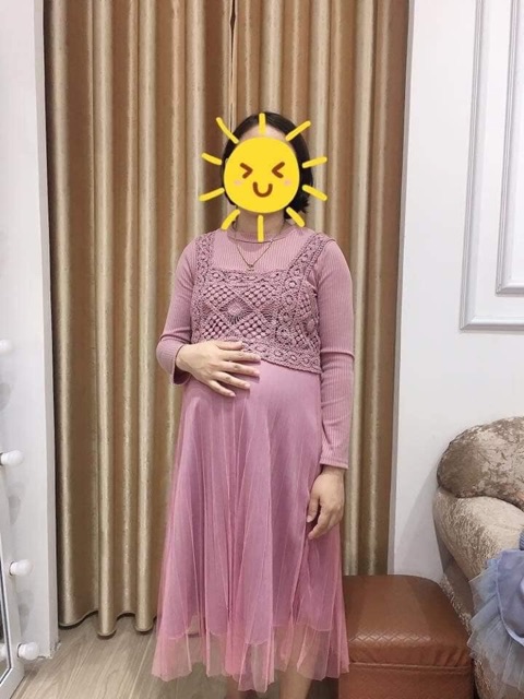 Váy bầu thời trang thu đông