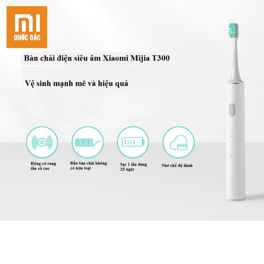 Bàn Chải điện Xiaomi Mijia Sonic T500 - sóng siêu âm, thông minh