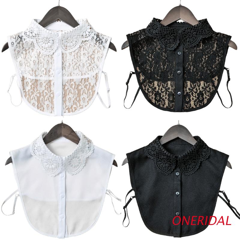 Oneri Áo Sơ Mi Ren Lỗ Rỗng Thoáng Khí Trang Trí Hoa Có Thể Tháo Rời Trang Nhã Dành Cho Nữ