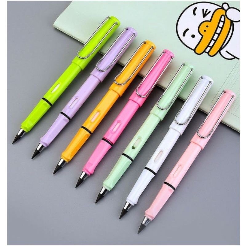 Bút chì vĩnh cửu không cần gọt, bút chì kiểu mới nhiều màu nét đậm, tặng tẩy cho học sinh