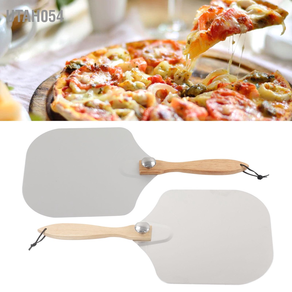 Utah054 12 Inch Pizza Spatula Nhôm Sồi Tay cầm có thể thu gọn Cánh khuấy bánh pizza bền cho tiệm tại nhà