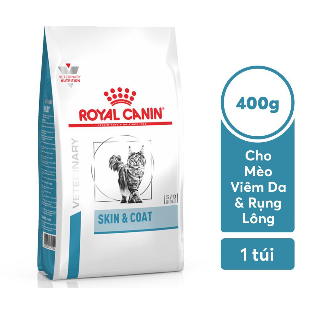 ROYAL CANIN SKIN &amp; COAT - HỖ TRỢ MÈO BỊ VIÊM DA VÀ RỤNG LÔNG Thức ăn cho mèo có làn da nhạy cảm, hỗ trợ làn da khỏe mạnh