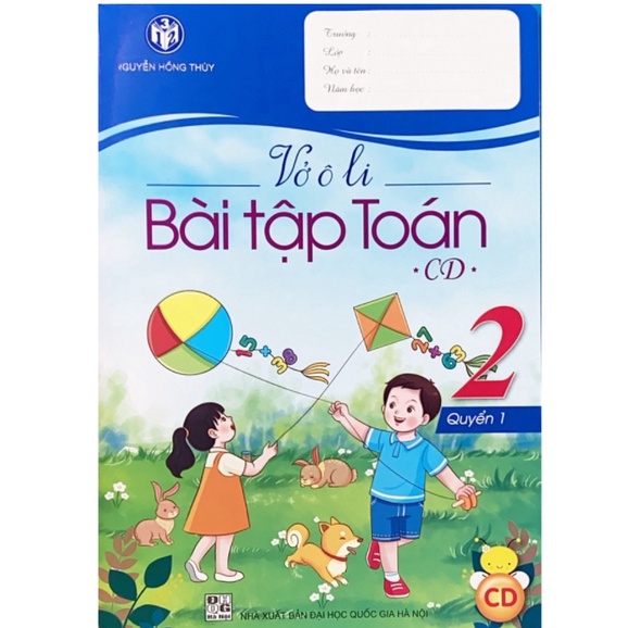 Sách - Vở ô li bài tập toán lớp 2 - Quyển 1 (CD)