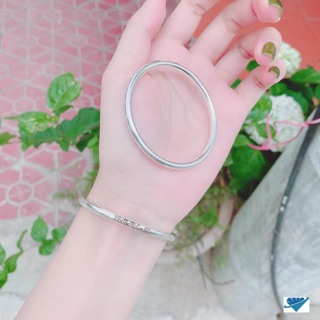 VÒNG TAY TRƠN BẠC TA KHẮC CHỮ THEO YÊU CẦU