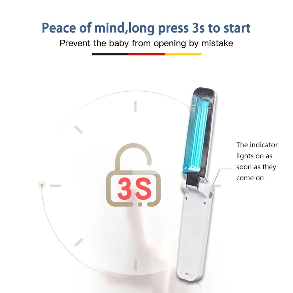 (Hàng Mới Về) Đèn Diệt Khuẩn Tia Uv Kết Nối Usb Tiện Dụng Cho Du Lịch