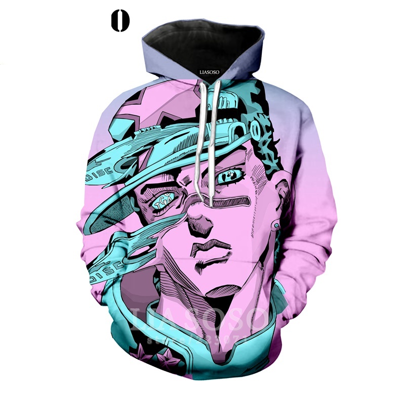 Áo Hoodie Tay Dài In Hình Anime Jojo Bizarre Adventure 3d Cho Nam Nữ