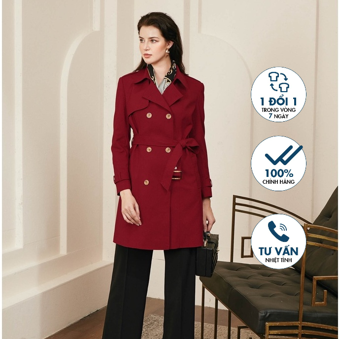 Áo khoác manto cổ bẻ, tà bong Emspo AKL0282