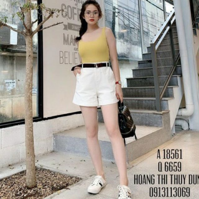 QUẦN SHORT THÔ KÈM BELT